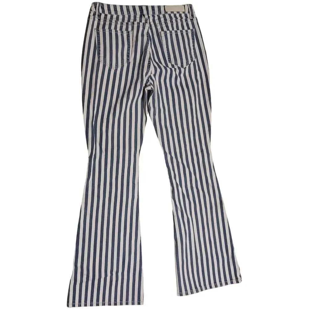 Rock & Roll Denim Womens Stripe High-Rise Flare Jeans tag 30x34 actual 30Wx31L - Picture 2 of 11